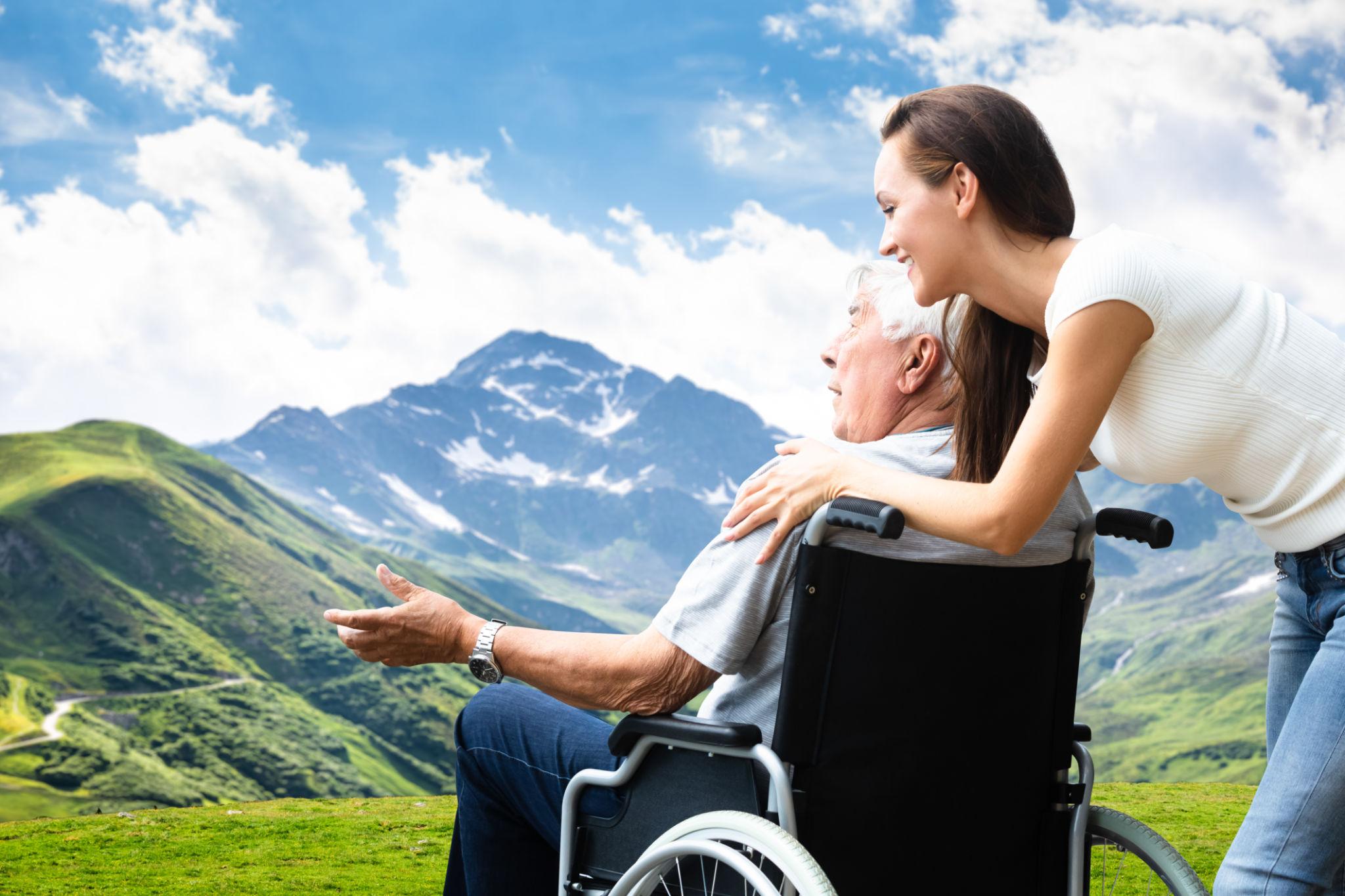 Healthcare professional speaking with a client