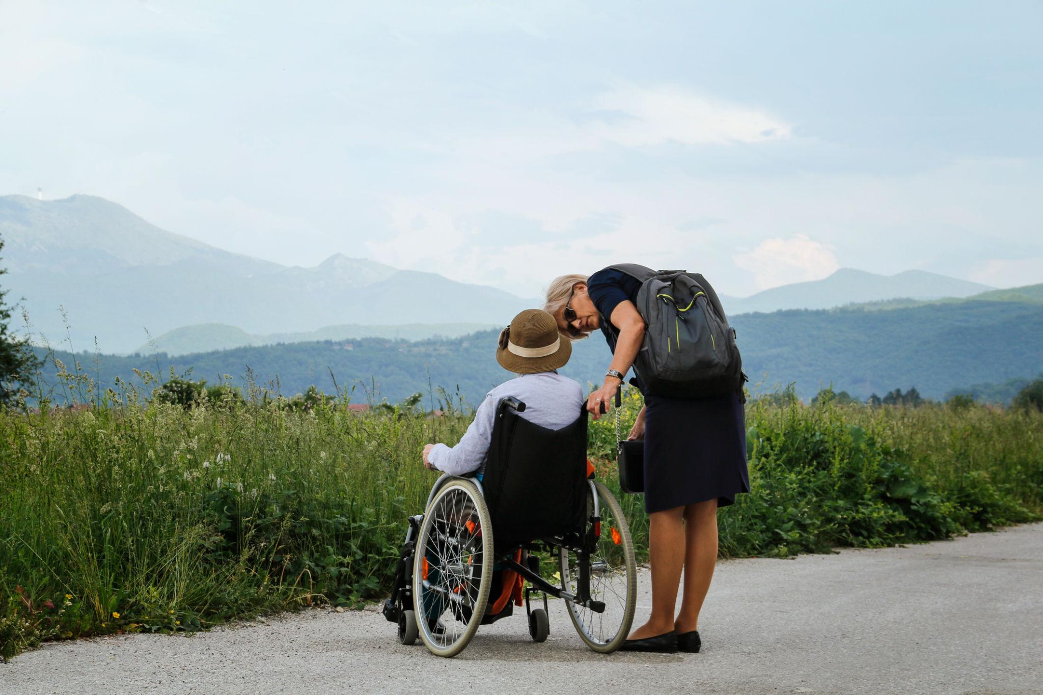 Healthcare professional speaking with a client